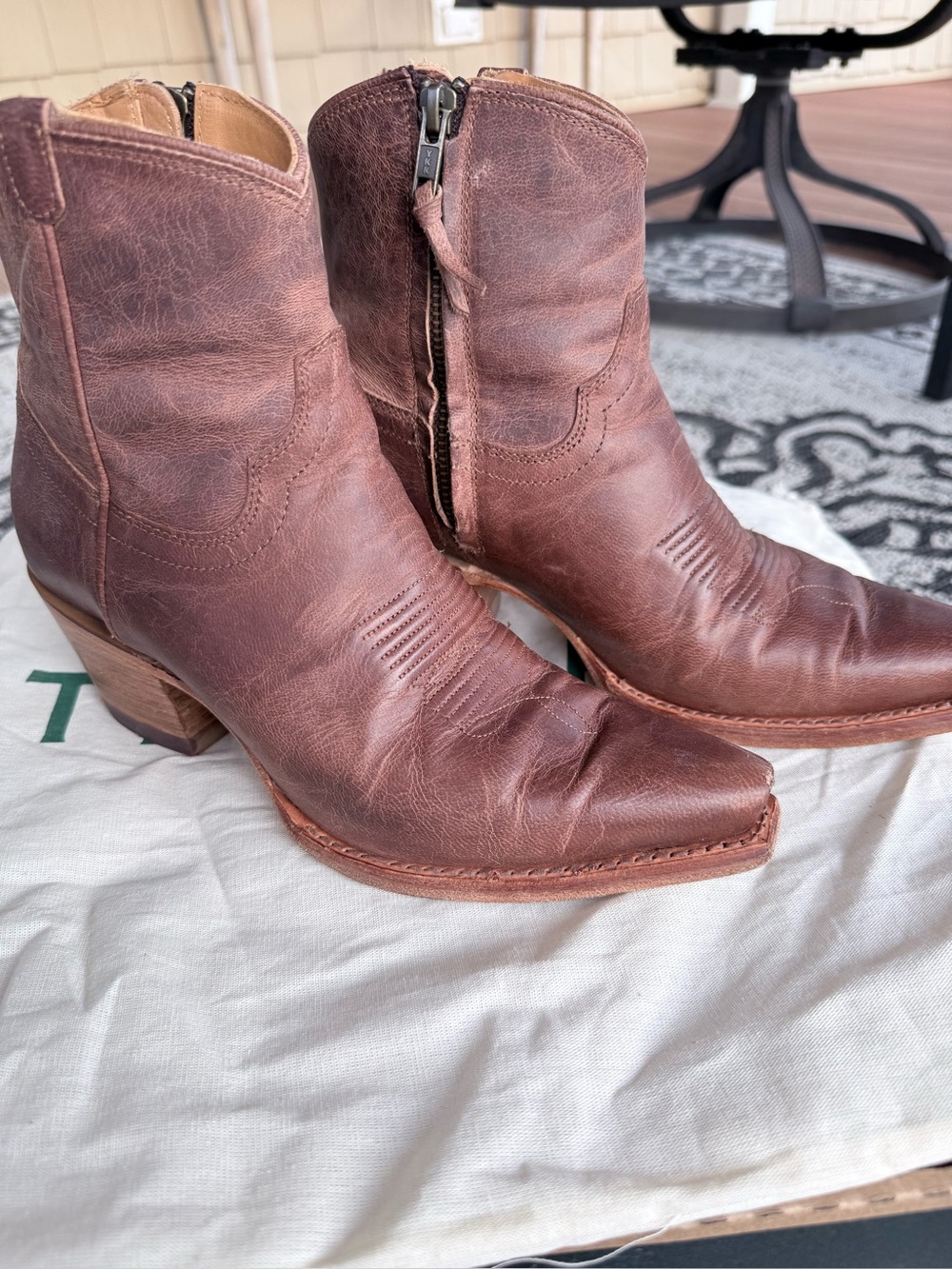 Tecovas Daisy Scotch Goat Booties 6.5 Fits 7